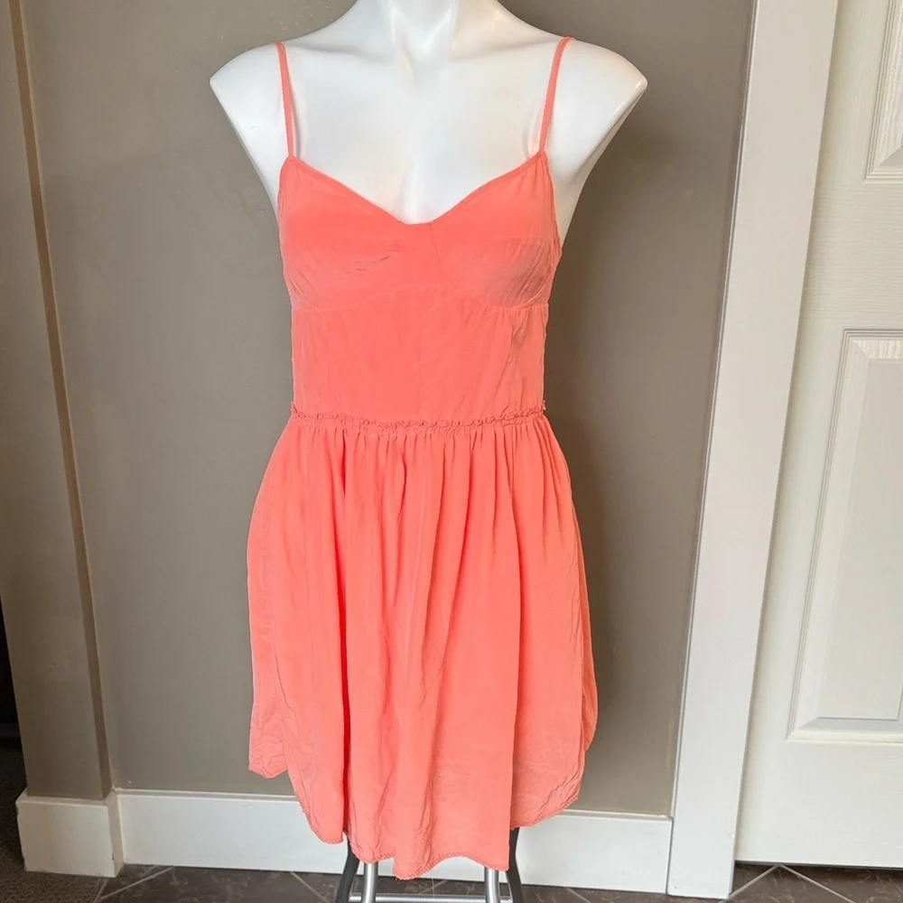 Wilfred 100% Silk Coral Dress. Size 6. - Picture 2 of 4